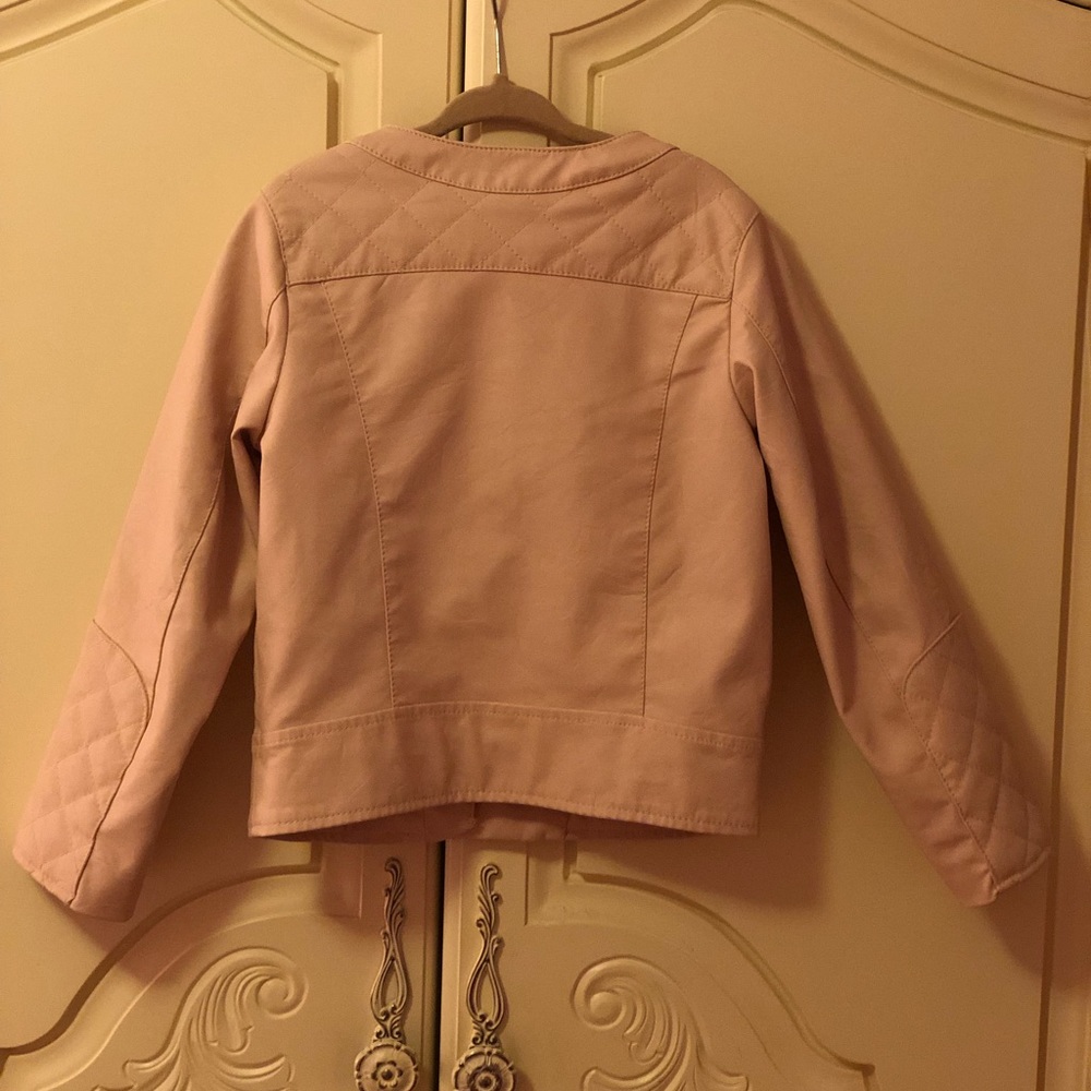 H&M girls faux leather jacket sz 5/6
